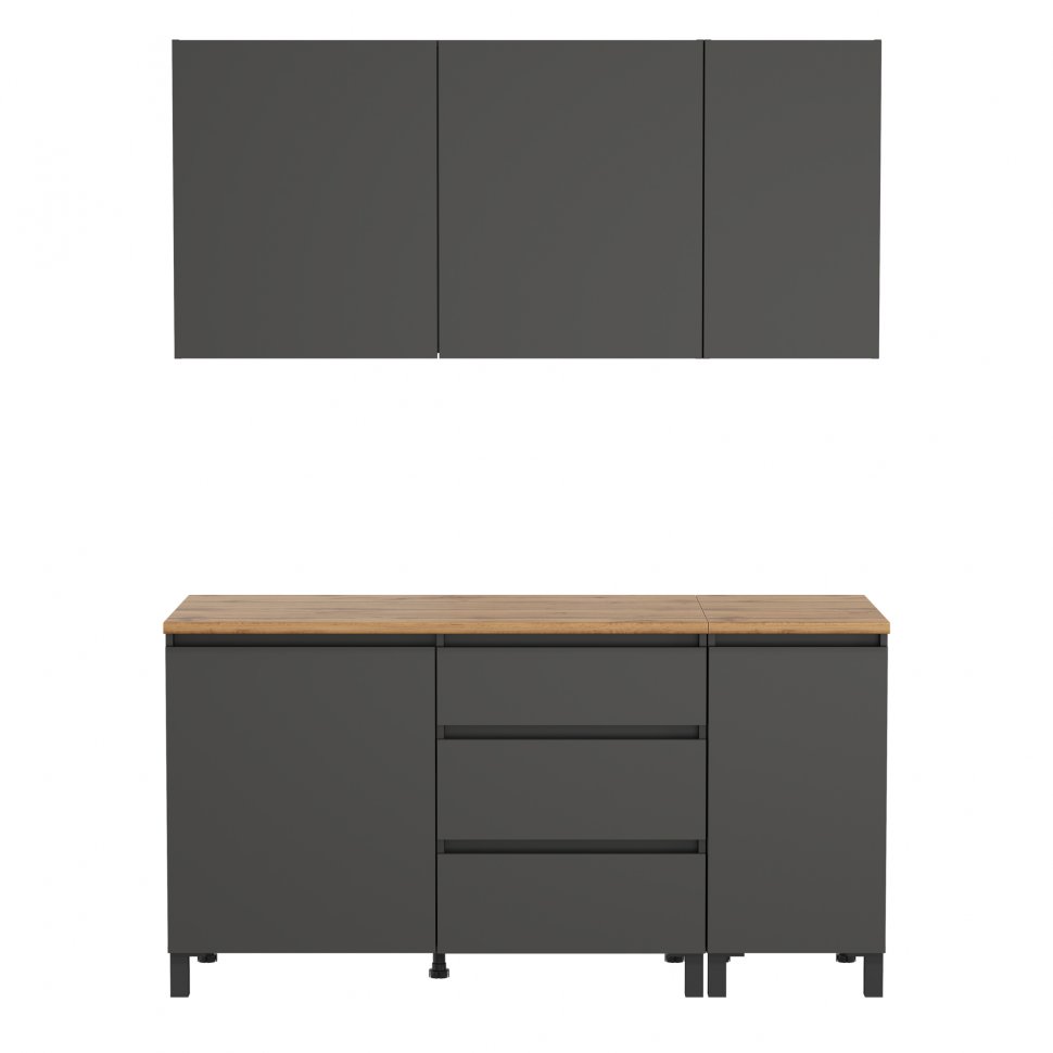 Кухня София 1600 диамант серый