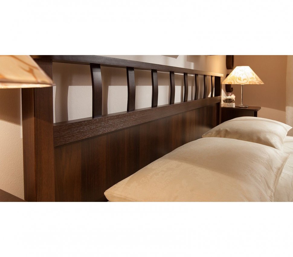 Кровать 160х200 Sherlock 47 Люкс Орех (Глазов) с основанием из металла