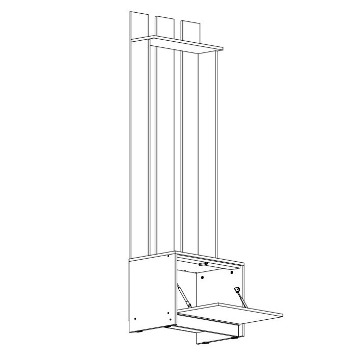 Вешалка с тумбой Айден ВШ06-600