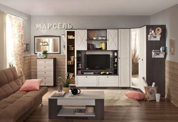 Глазов-мебель Гостиная «Марсель». Компоновка 2