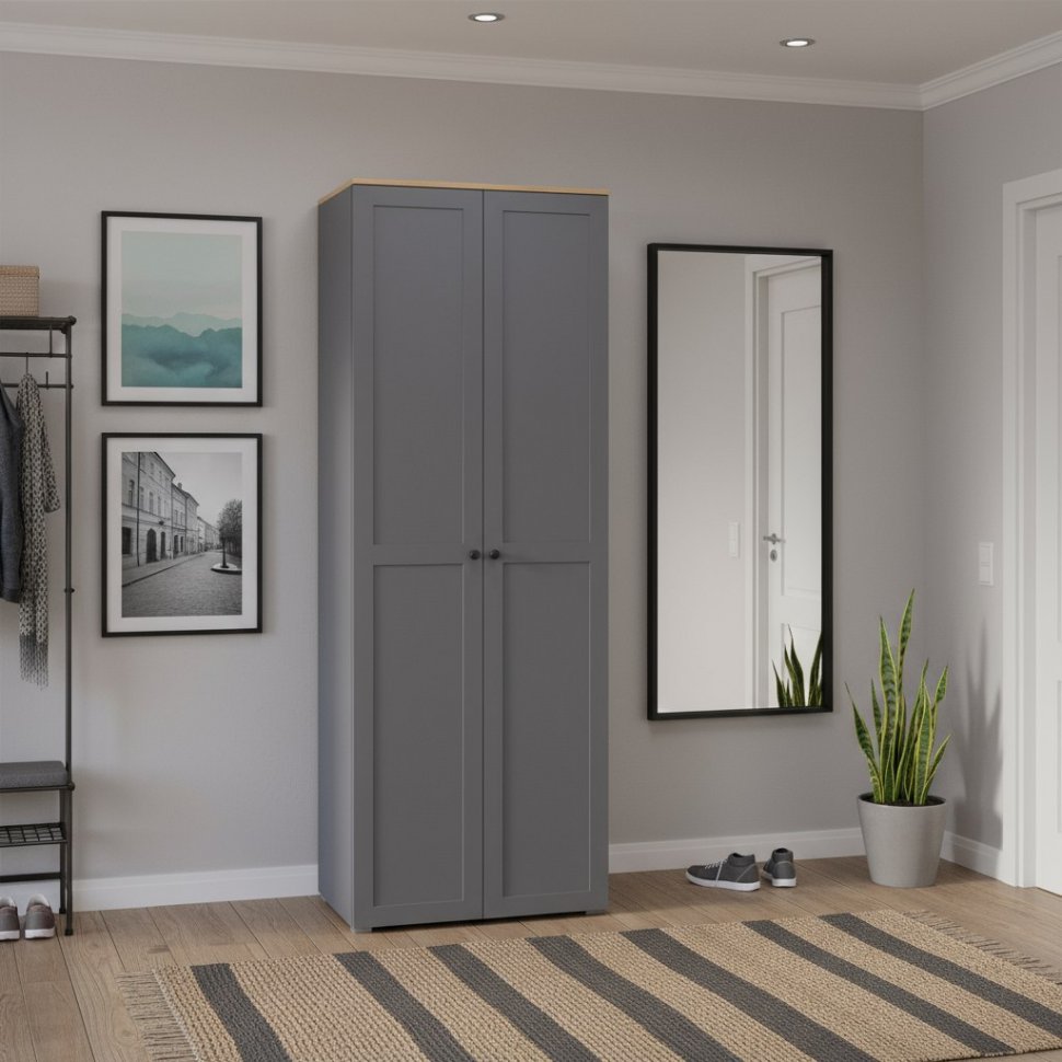 Остин Шкаф 13.224 Серый графит/Дуб Вотан