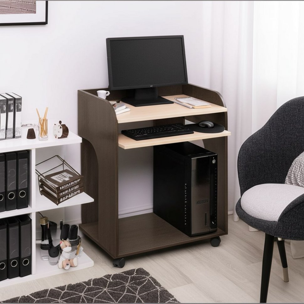 Стол компьютерный Грета-10 ТЭКС (Венге)