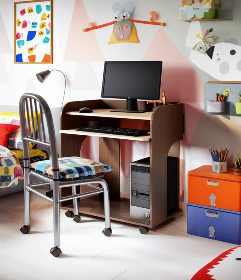 Стол компьютерный Грета-10 ТЭКС (Венге)