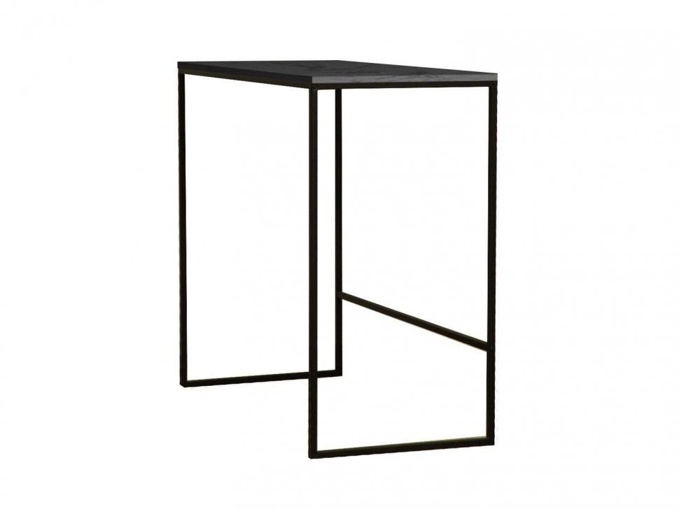 Стол обеденный 42.45 Бемоль Черный мрамор/металл черный