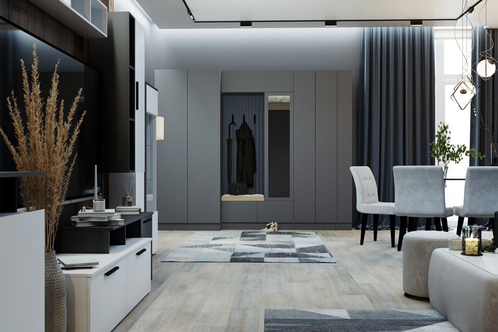 Мини-прихожая Руэлла, Графит серый