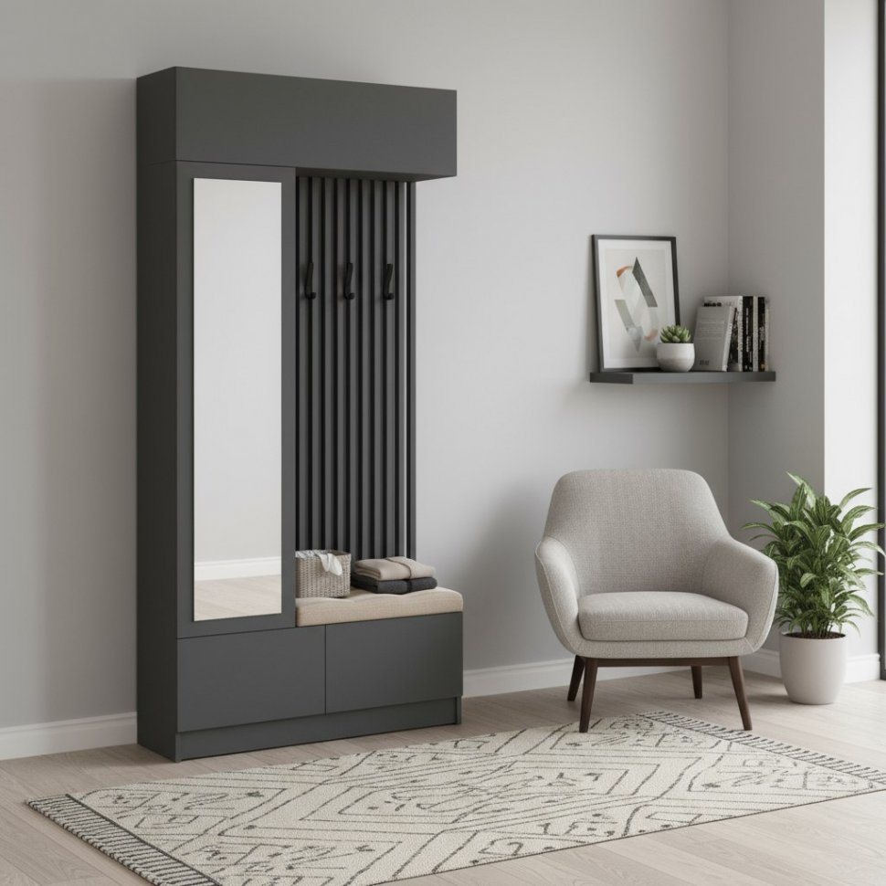 Мини-прихожая Руэлла, Графит серый