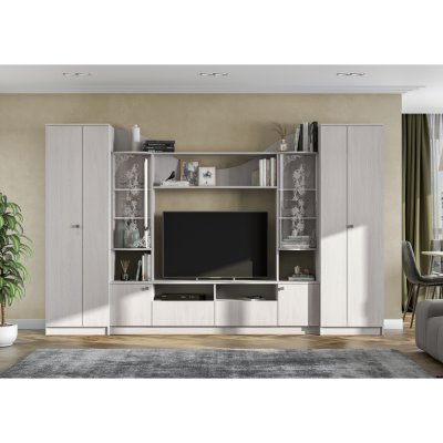 Мебель для гостиной МГС 8 / Ясень анкор светлый/Ясень анкор светлый