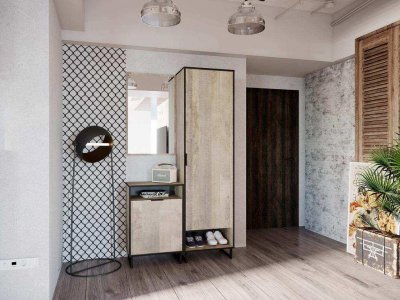 Прихожая Фолк-3 Дуб Гранж песочный