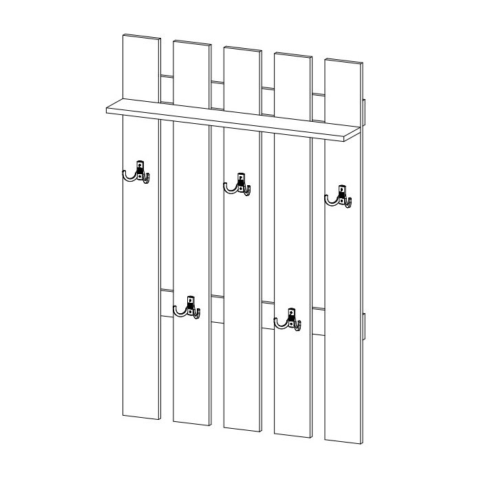 Вешалка Айден ВШ06-800 Белый