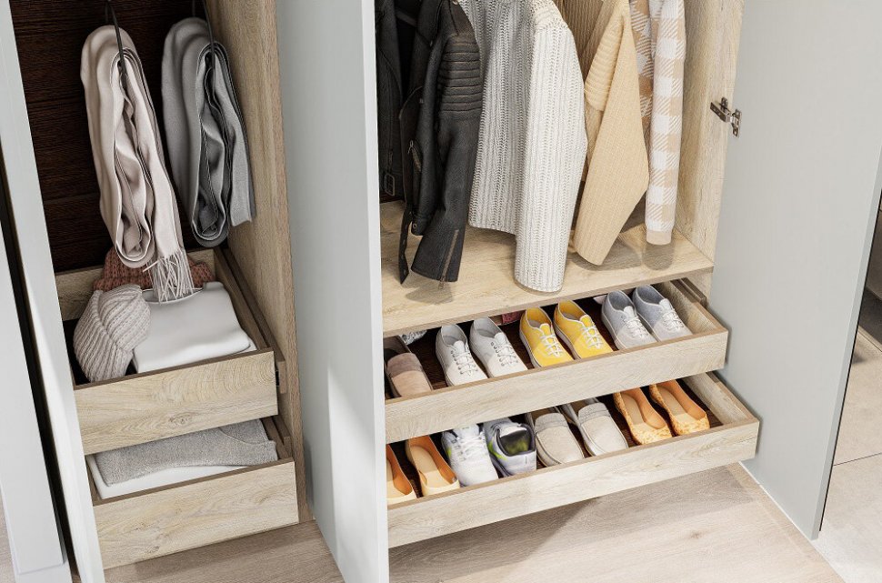 Ящик для обуви к шкафу 100 Этна ПЛО