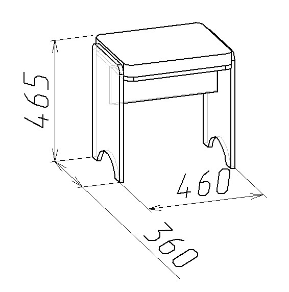 Банкетка Глазов-мебель АМЕЛИ 8 (Дуб Отбеленный)
