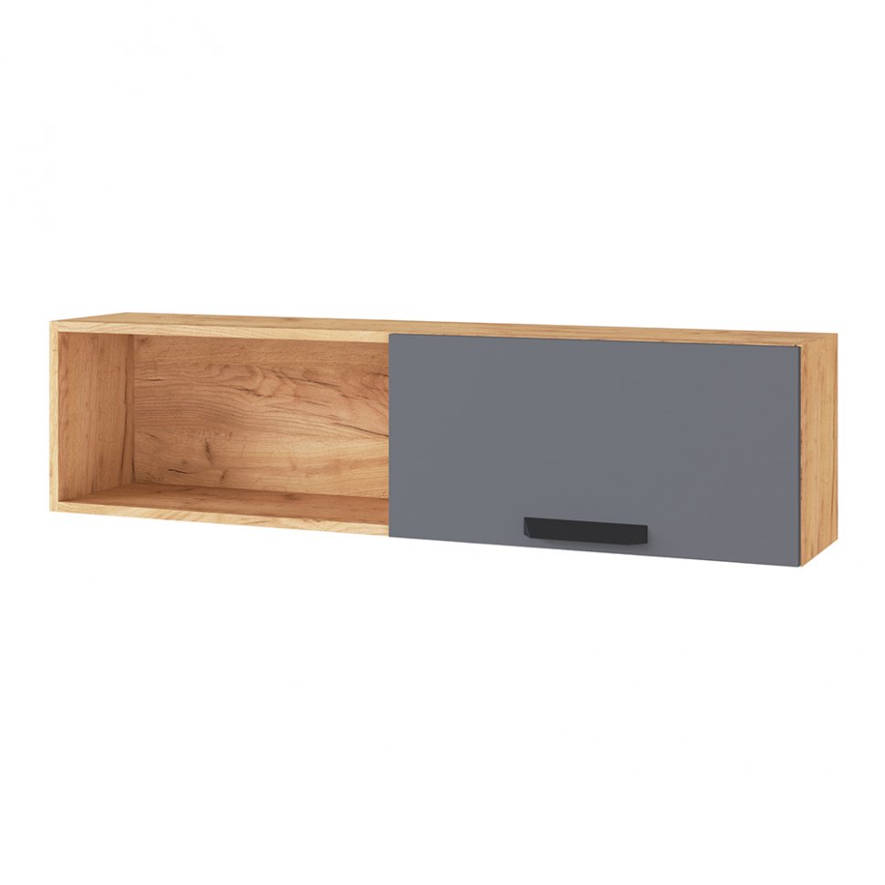 Полка 1200 Квартет-13 (ТЭКС) Графит Серый