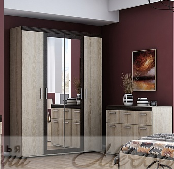 Шкаф четырехстворчатый ШК-11 Либерти Семья Мебелони