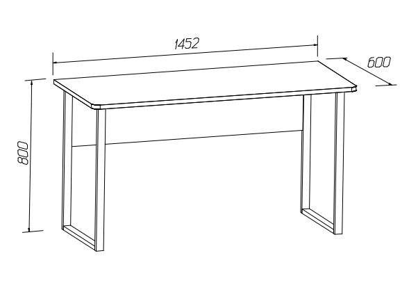 Стол на металлических опорах Лило (MLK)
