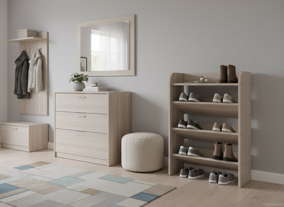 Ивушка 8 Тумба для обуви Ясень Шимо темный