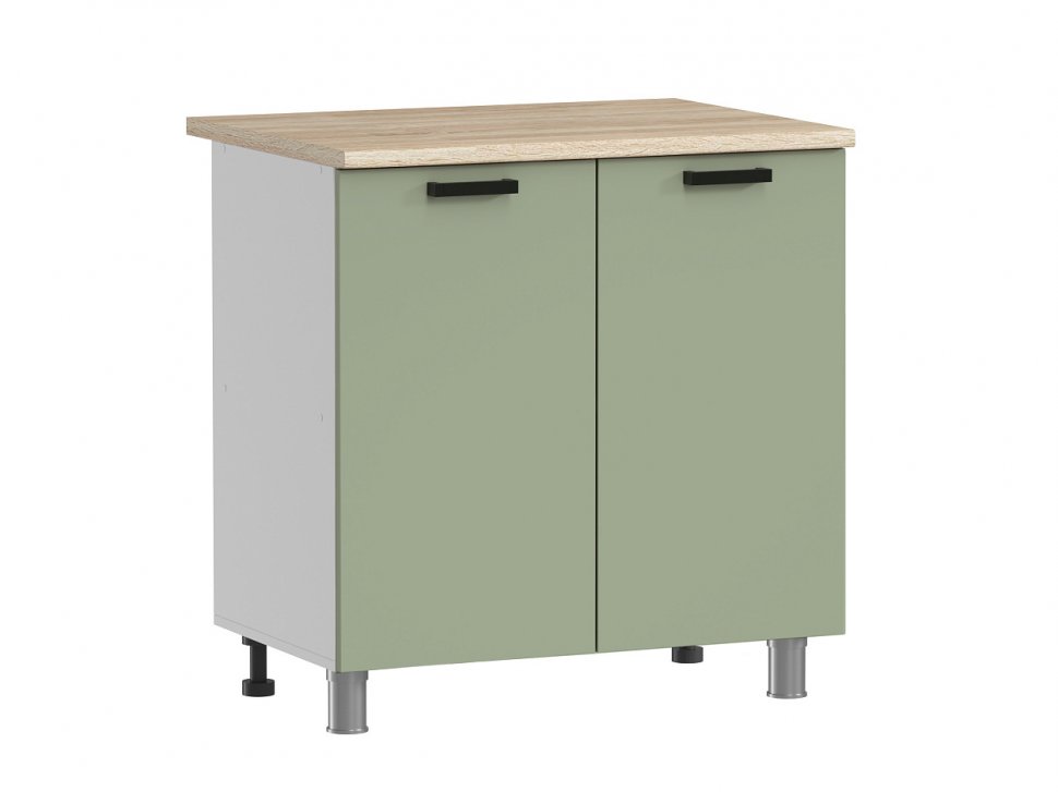 Кухня Аленушка 2м Лаванда Фисташка/Фисташка, черный (без столешницы)