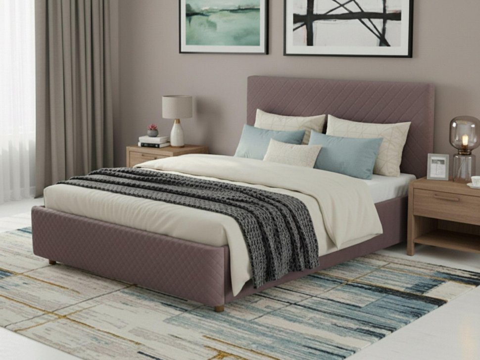 Кровать Galaxy 1600 с под. механизмом / какао №8