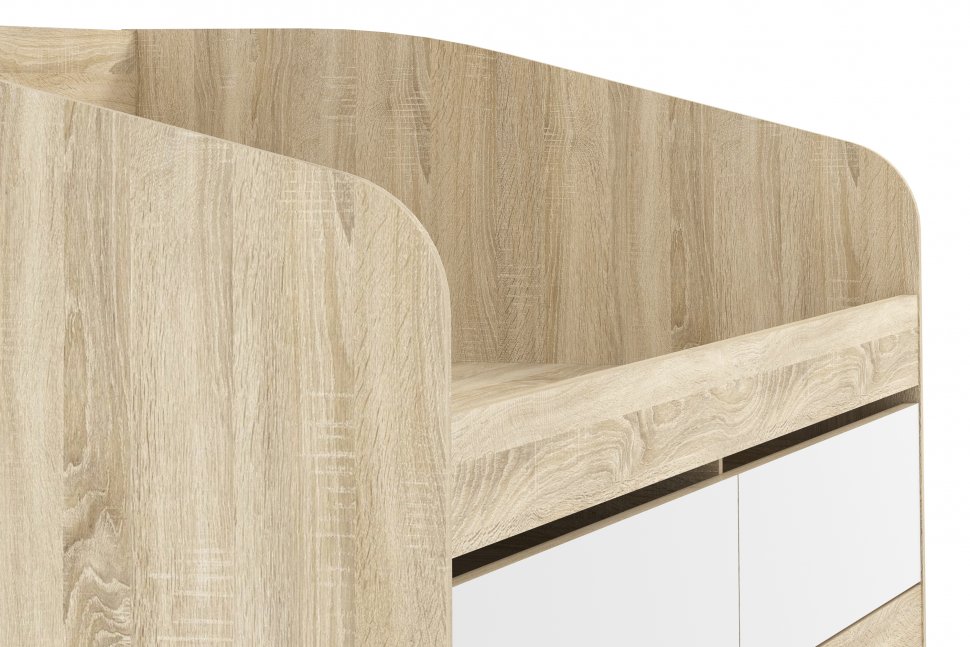 НМ 041.50-01 кровать Фанк Дуб сонома/белый скандинавский