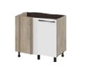 Шкаф кухонный напольный угловой 100 см Этна 10ус (Софт Вайт)