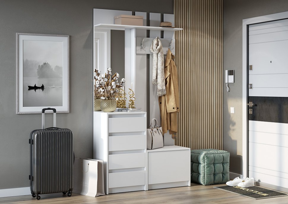 Прихожая Айден ВШ06-1100 (Белый)