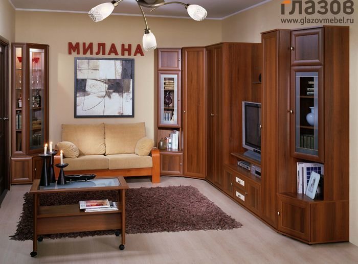Глазов-мебель Гостиная «Милана» Компоновка 2