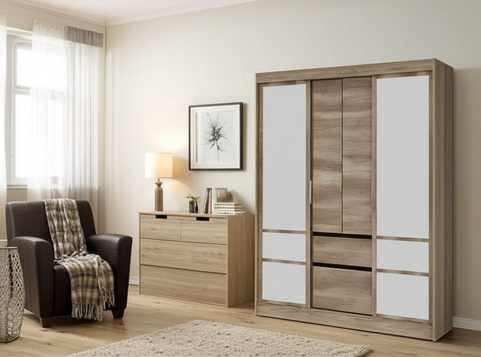 Шкаф-купе Энигма (БТС) ШКК-06 Дуб каньон