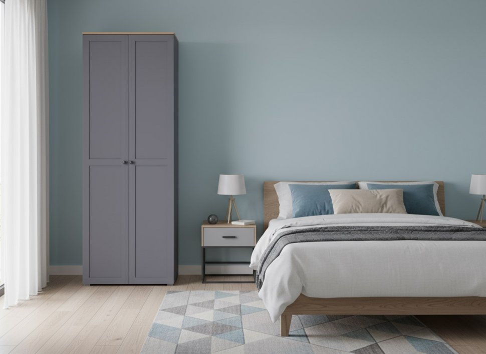 Остин Шкаф 16.307 графит/дуб золотой