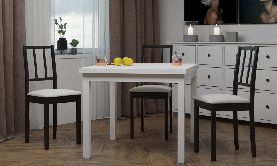 Стул с мягким сиденьем Сакура (Венге / Белый пунто)