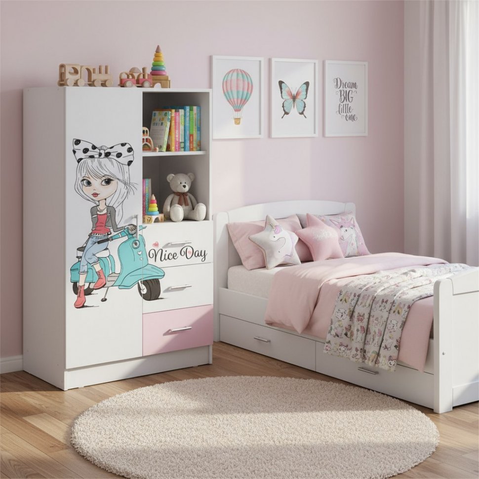 Шкаф комбинированный FASHION 1, Белый