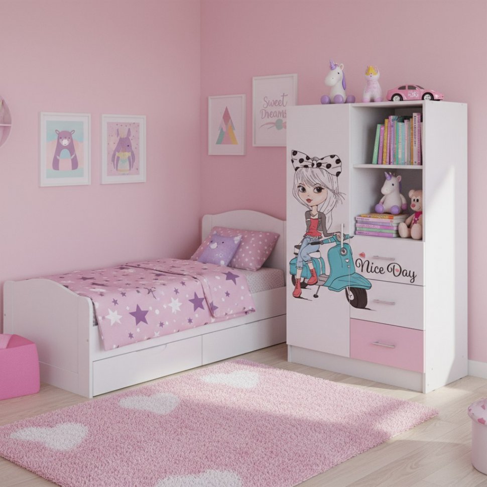 Шкаф комбинированный FASHION 1, Белый