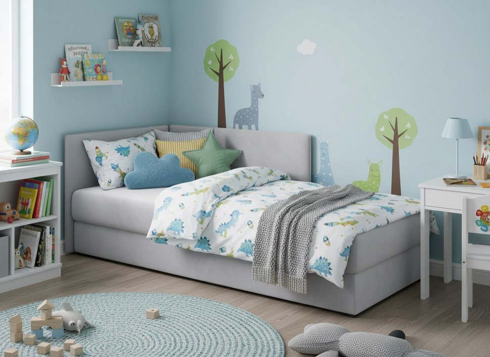 Тахта Mia левая Ультра смог+Madrit 982