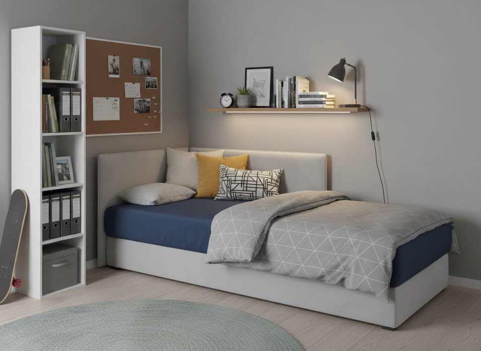 Тахта Mia левая Ультра смог+Madrit 982