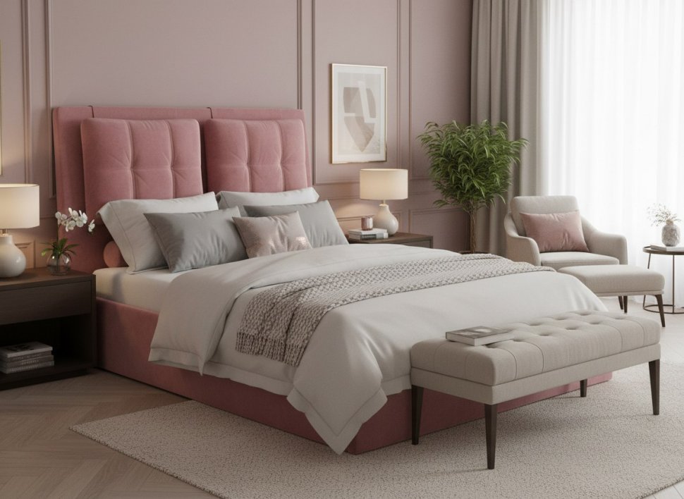 Кровать Ester 1400 модель 311 Ультра коралл
