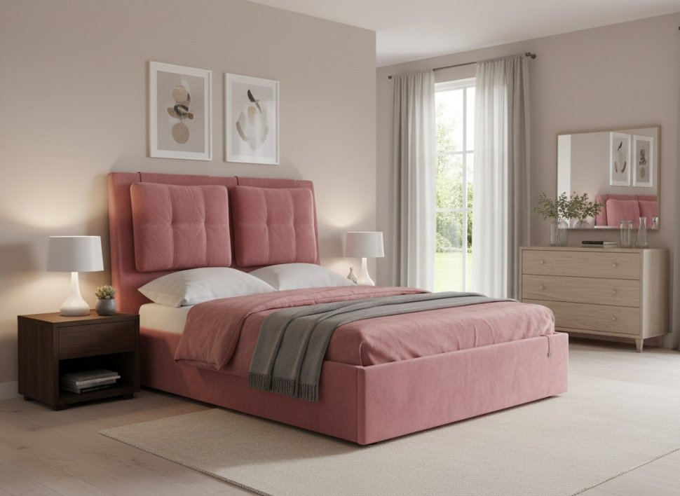 Кровать Ester 1400 модель 311 Ультра коралл