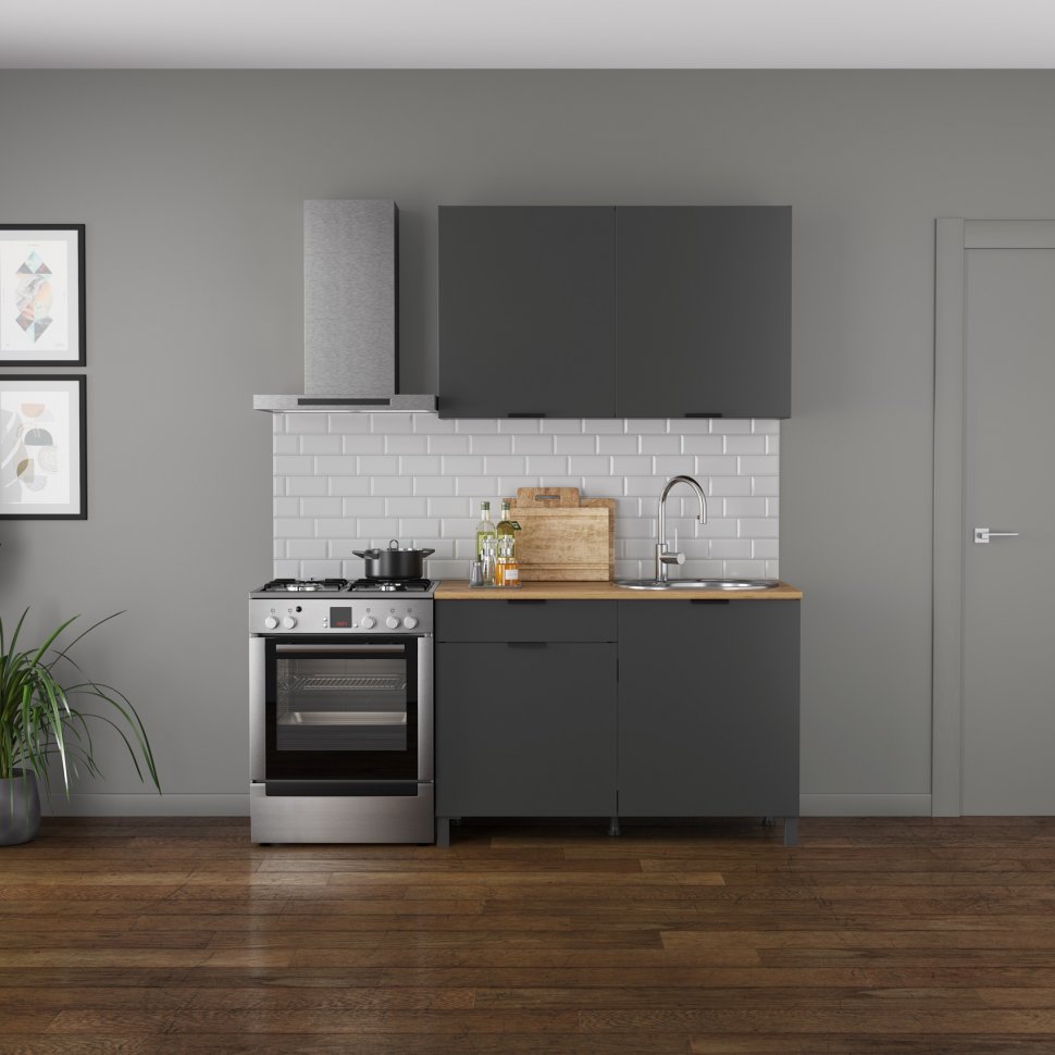 Кухня Венера 1200 Диамант серый