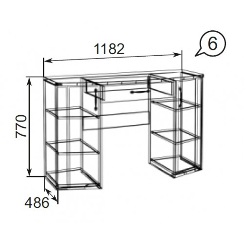 Стол туалетный Виктория 06  Ижмебель