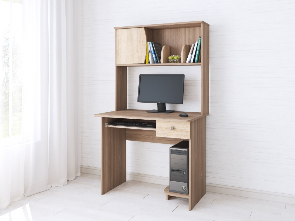 Стол компьютерный Грета-4 ТЭКС (Ясень шимо)