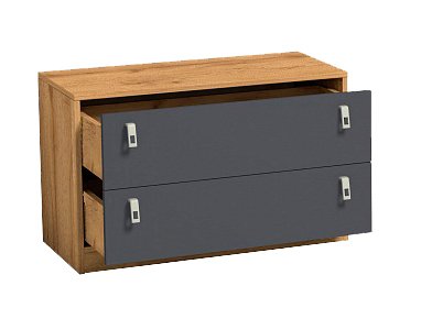Тумба-комод 17 Комфорт Глазов-мебель (Дуб Золотистый / Графит)