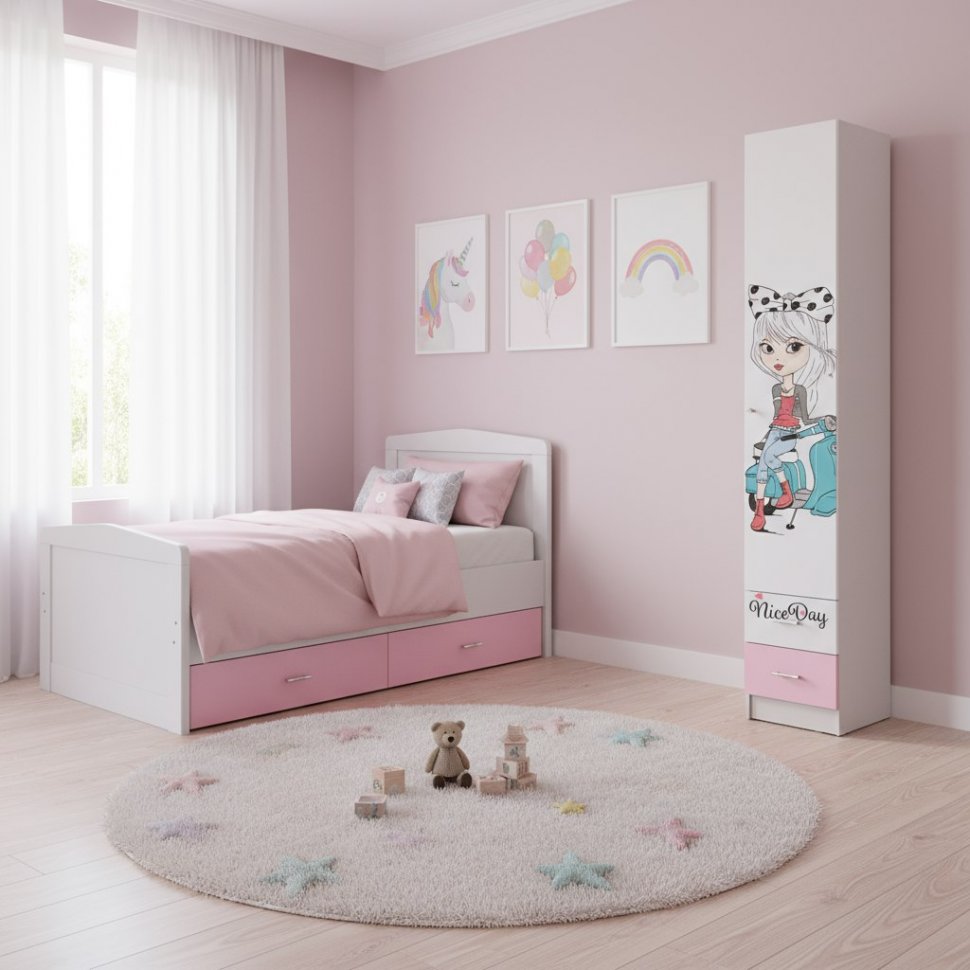 Пенал закрытый Вега FASHION 1, Белый