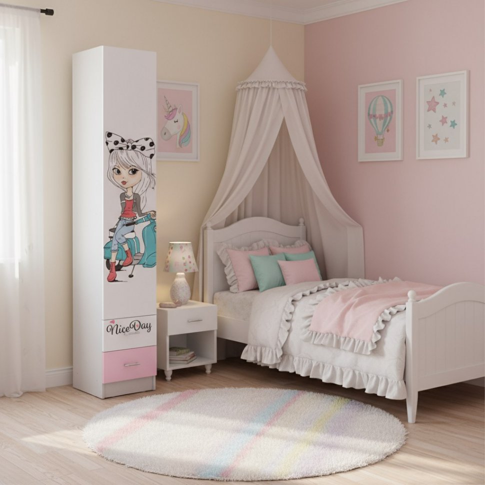 Пенал закрытый Вега FASHION 1, Белый