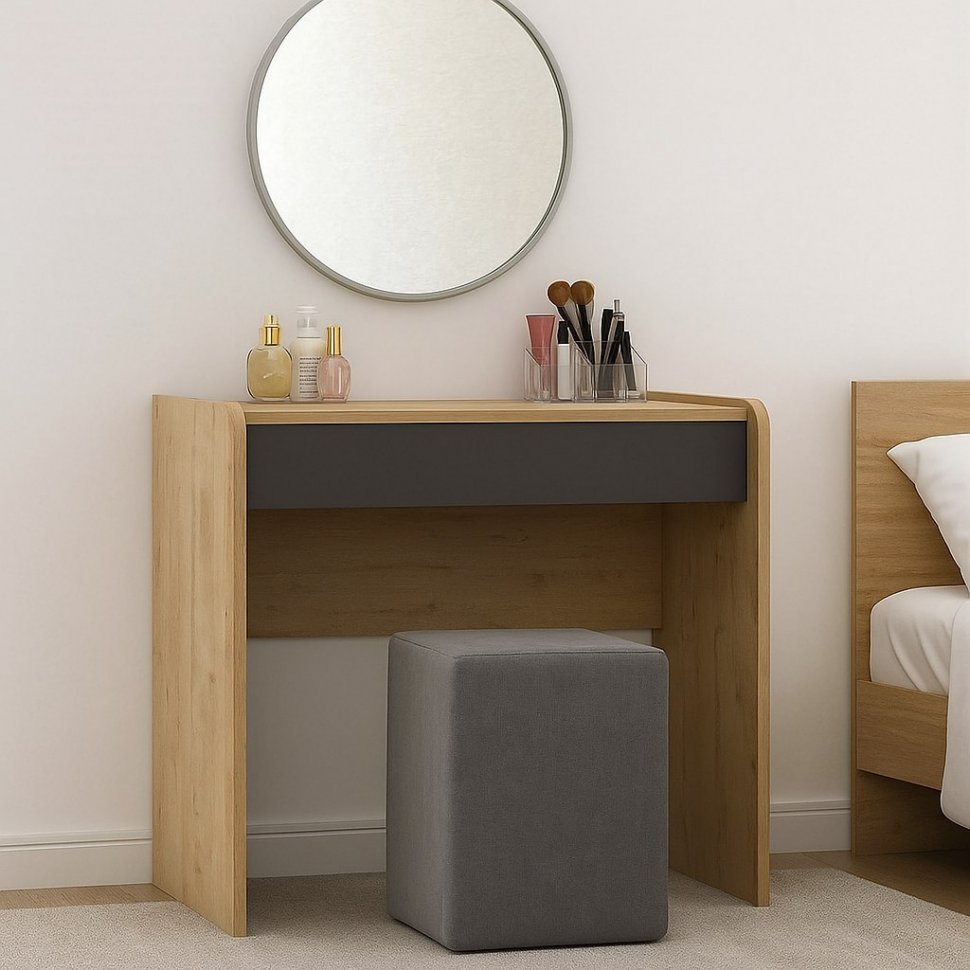 Бруно Туалетный столик Дуб Вотан / Серый графит