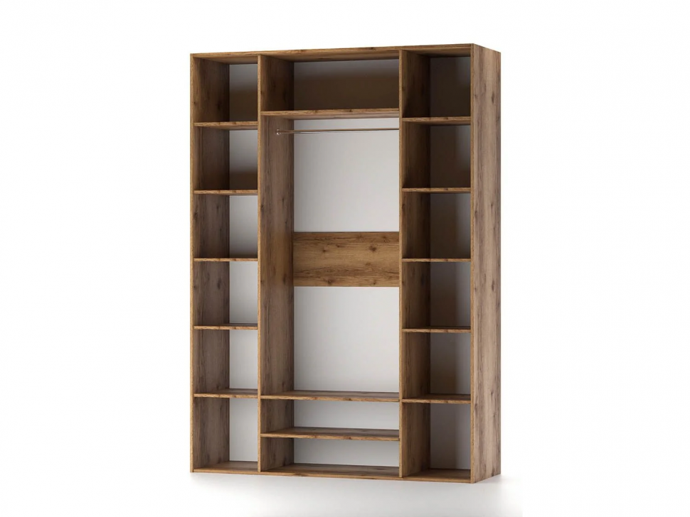 Харди шкаф четырехдверный Дуб Делано Темный / Грин софт