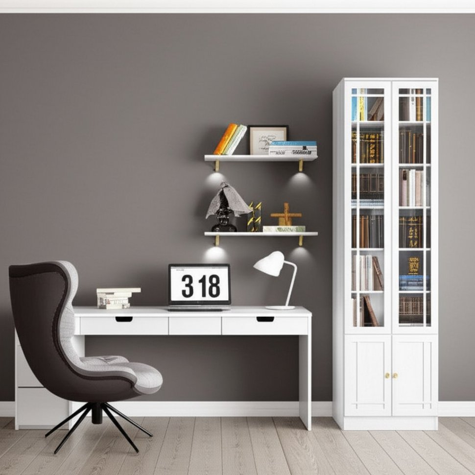 Шкаф для книг Sherlock 32 (Глазов) Ясень Анкор Светлый