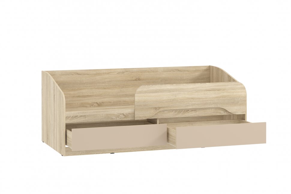 НМ 041.54-01 кровать Акварель Дуб Сонома/Капучино