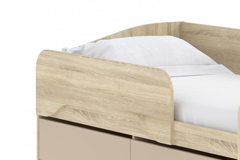 НМ 041.54-01 кровать Акварель Дуб Сонома/Капучино
