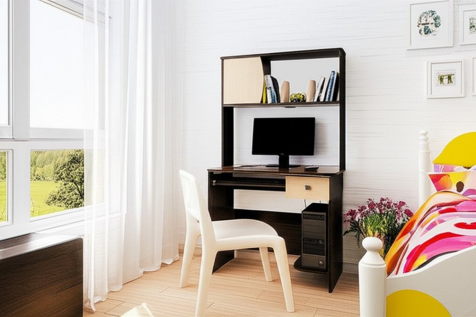 Стол компьютерный Грета-4 ТЭКС (Венге)