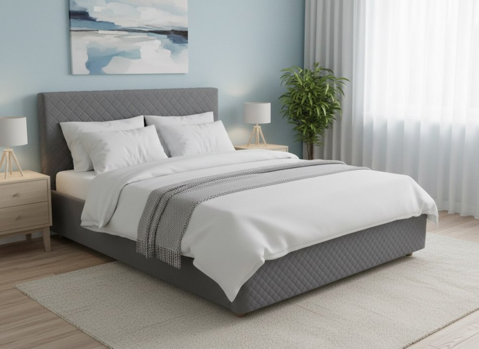 Кровать Galaxy 1400 с под. механизмом / серый №25