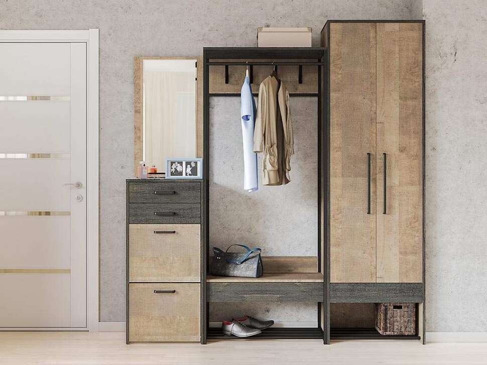 Прихожая Трувор (Моби) Комплект 2 Дуб Гранж Песочный/Интра