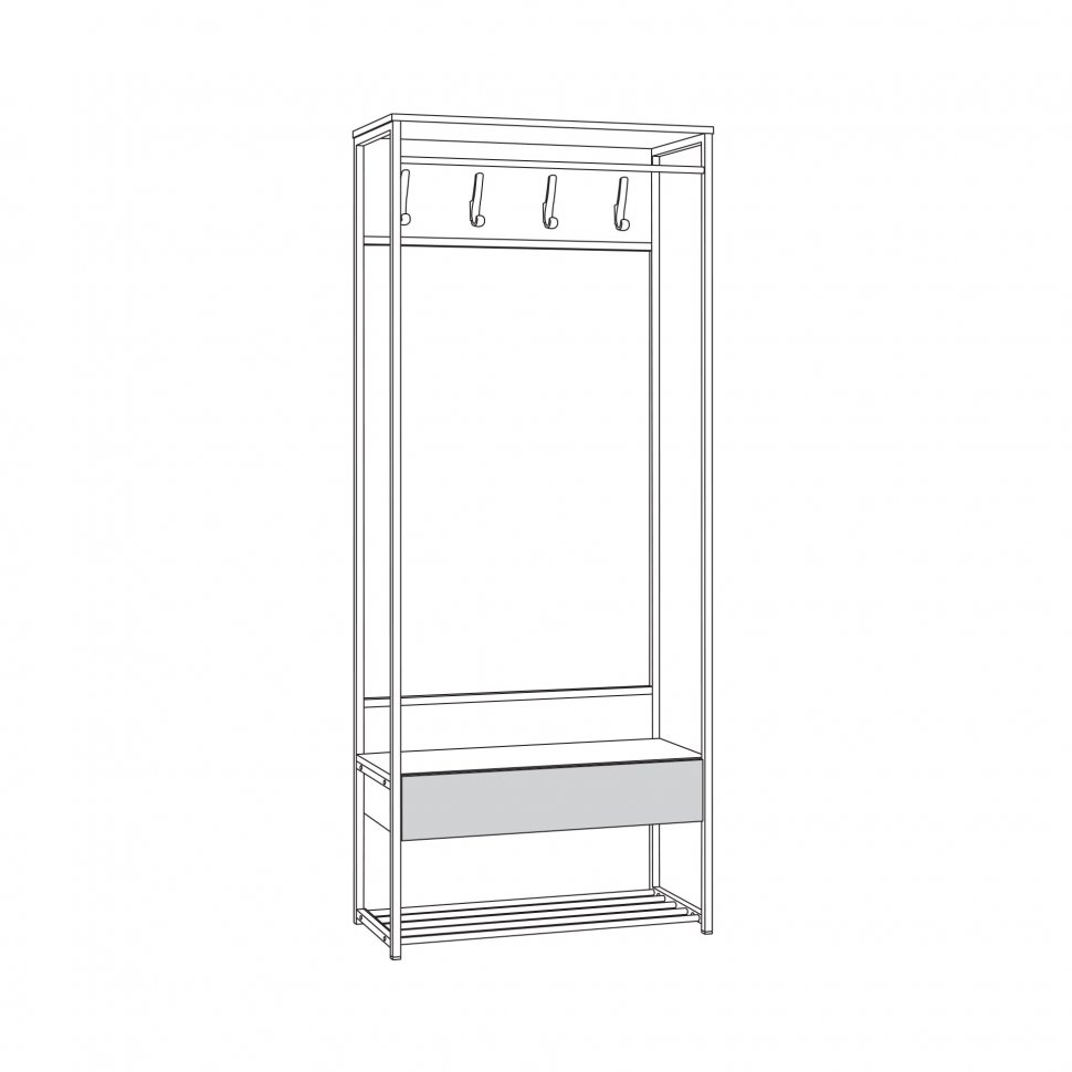 Прихожая Трувор (Моби) Комплект 2 Дуб Гранж Песочный/Интра