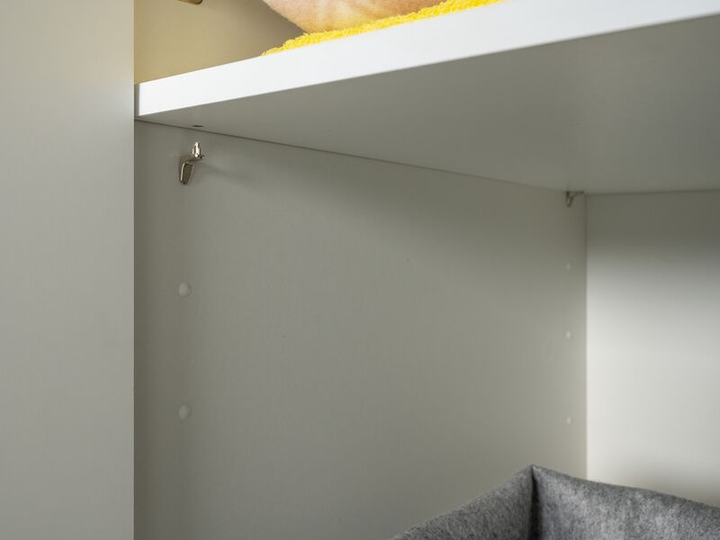 Остин Шкаф для одежды 13.336.03 белый/дуб золотой